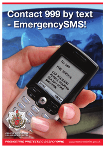 Contact 999 by text - EmergencySMS!