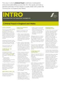 Criminal fraud in England and Wales