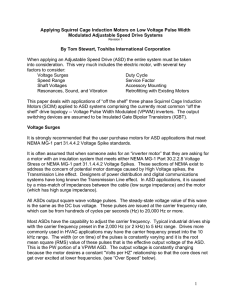 Applying Squirrel Cage Induction Motors on Low Voltage Adjustable