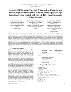 Analysis of Efficiency, Thermal Withstanding Capacity and