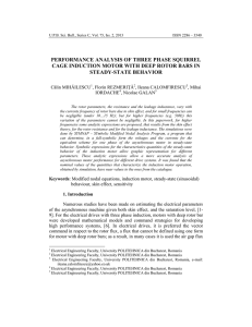 PERFORMANCE ANALYSIS OF THREE PHASE SQUIRREL CAGE