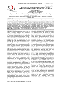 ga based optimal design of three phase squirrel cage induction