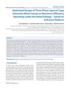 Optimized Design of Three Phase Squirrel Cage Induction Motor