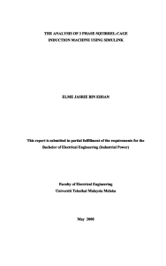 THE ANALYSIS OF 3 PHASE SQUIRRELCAGE INDUCTION
