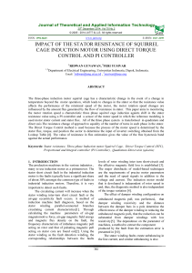 IMPACT OF THE STATOR RESISTANCE OF SQUIRREL CAGE