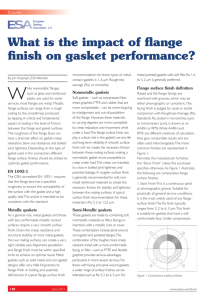 What is the impact of flange finish on gasket performance?