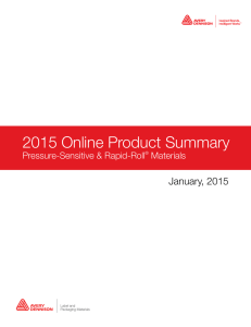 2015 Online Product Summary