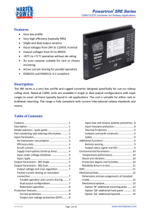 SRE Series Extended Data Sheet