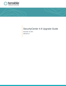 SecurityCenter 4.8 Upgrade Guide