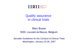 Quality assurance in clinical trials - CRASH-2