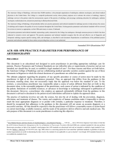 ACR–SIR–SPR Practice Parameter for Performance of Arteriography