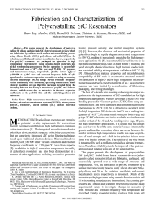 Fabrication and characterization of polycrystalline SiC resonators