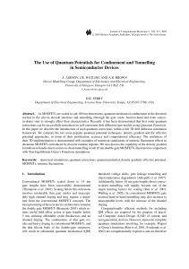The Use of Quantum Potentials for Confinement and Tunnelling in