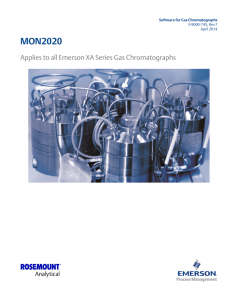 Manual: MON2020 Gas Chromatograph Software Rev F