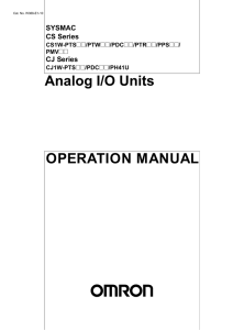 SYSMAC CS Series Analog I/O Units