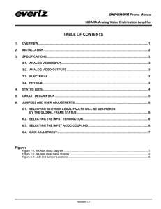 500ADA Analog Video Distribution Amplifier