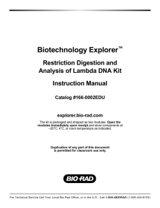 Biotechnology Explorer™ - BHSBiology-Cox