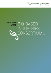 BIC Annual Report 2015 - Bio-Based Industries Consortium