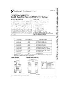 74VHCT574/74VHC574 Octal D-Type Flip-Flop with TRI