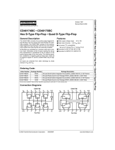 CD40174BC * CD40175BC Hex D-Type Flip-Flop * Quad D