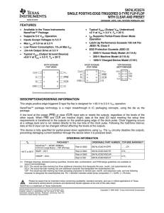 sn74lvc2g74 single positive-edge-triggered d-type flip