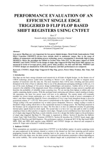 performance evaluation of an efficient single edge triggered d flip