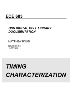 Cell Timing for Synthesis