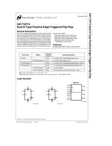 54F74 Dual D-Type Positive Edge-Triggered Flip-Flop