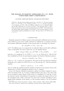 THE DOMAIN OF ELLIPTIC OPERATORS ON Lp(Rd) WITH