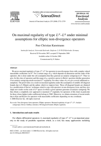 On maximal regularity of type Lp\hbox −−Lq under minimal