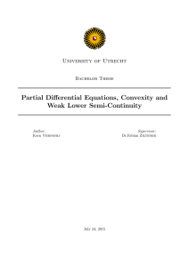 Partial Differential Equations, Convexity and Weak Lower Semi