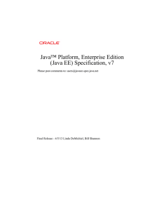 Java™ Platform, Enterprise Edition (Java EE) Specification, v7
