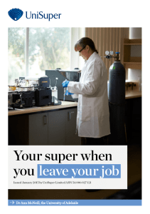 Your super when you leave your job
