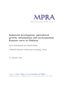 Industrial development, agricultural growth, urbanization and