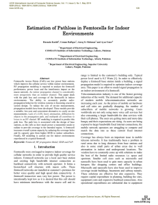 Estimation of Pathloss in Femtocells for Indoor Environments