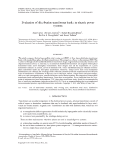 Evaluation of distribution transformer banks in electric power systems