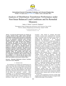 Analysis of Distribution Transformer Performance under
