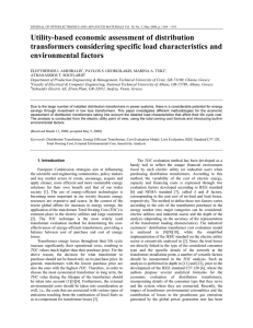 Utility-based economic assessment of distribution transformers