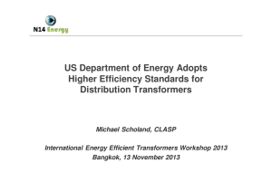 US Department of Energy Adopts Higher Efficiency Standards for