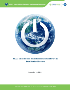 SEAD Distribution Transformers Report Part 2: Test Method