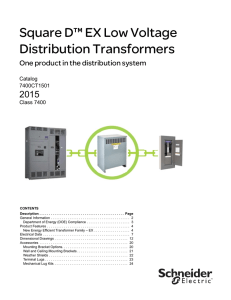 Square D™ EX Low Voltage Distribution Transformers