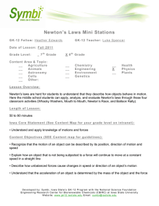 Newton`s Laws Mini Stations