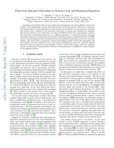 Power-Law Entropic Corrections to Newton`s Law and Friedmann