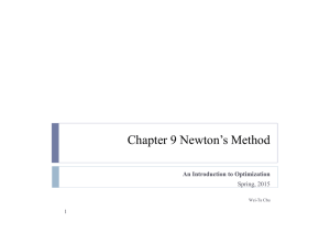 Chapter 9 Newton`s Method