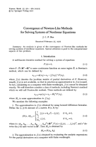 Convergence of Newton-like methods for solving systems of