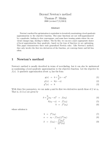 Beyond Newton`s method