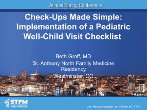 Pediatric Well-Child Visit Checklist Presentation