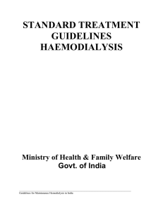 standard treatment guidelines haemodialysis