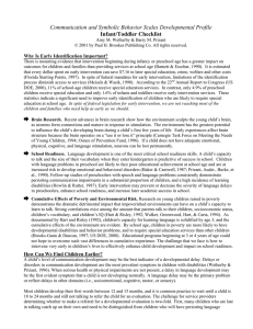 Communication and Symbolic Behavior Scales Developmental