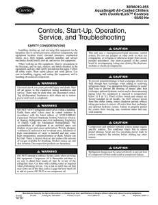 Controls, Start-Up, Operation, Service, and Troubleshooting